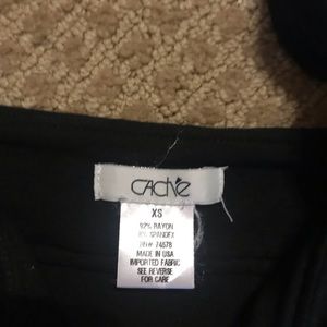 Cache Tops - Dressy black tank with gold zipper Cache Tops - Dressy black tank with gold zipper